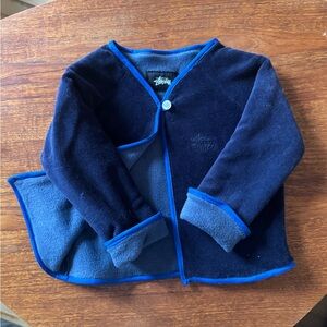 Stussy Navy Jacket with Bright Blue Trim